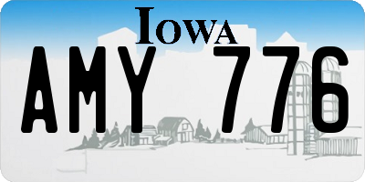 IA license plate AMY776