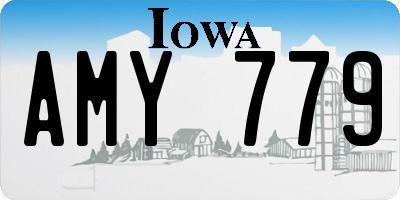 IA license plate AMY779
