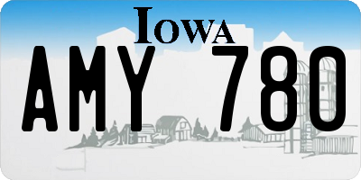 IA license plate AMY780