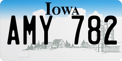 IA license plate AMY782