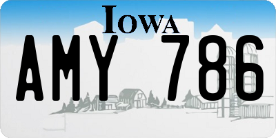 IA license plate AMY786