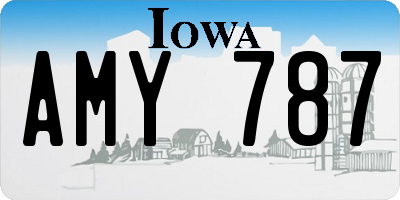 IA license plate AMY787