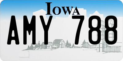 IA license plate AMY788