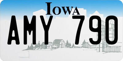 IA license plate AMY790