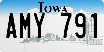 IA license plate AMY791