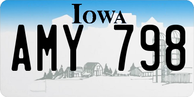 IA license plate AMY798