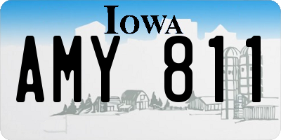 IA license plate AMY811