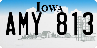 IA license plate AMY813