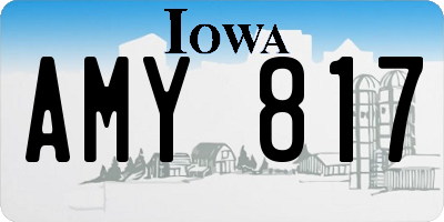 IA license plate AMY817