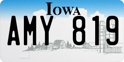 IA license plate AMY819