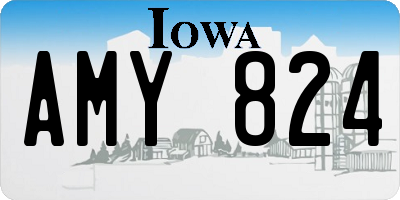IA license plate AMY824