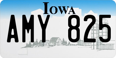 IA license plate AMY825