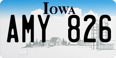 IA license plate AMY826