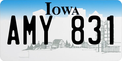 IA license plate AMY831