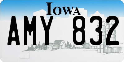 IA license plate AMY832
