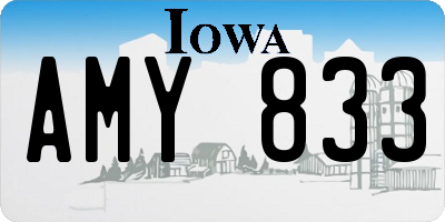 IA license plate AMY833