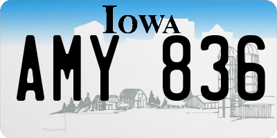 IA license plate AMY836