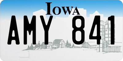IA license plate AMY841