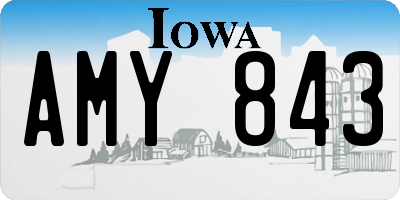 IA license plate AMY843