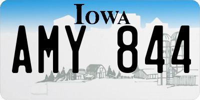 IA license plate AMY844