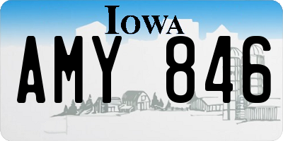 IA license plate AMY846