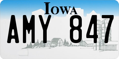 IA license plate AMY847