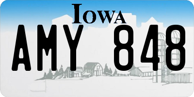 IA license plate AMY848