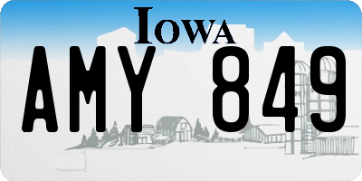 IA license plate AMY849