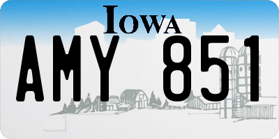 IA license plate AMY851