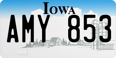 IA license plate AMY853