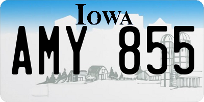 IA license plate AMY855