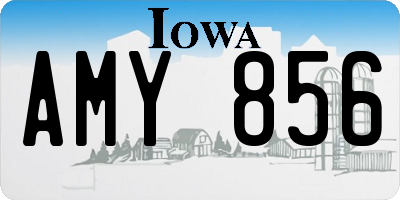 IA license plate AMY856