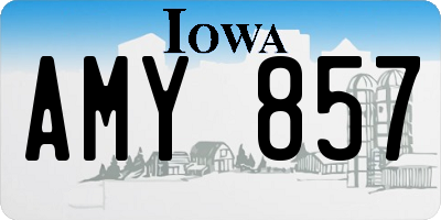 IA license plate AMY857