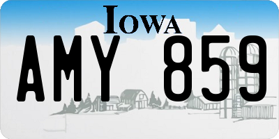 IA license plate AMY859