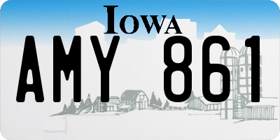 IA license plate AMY861