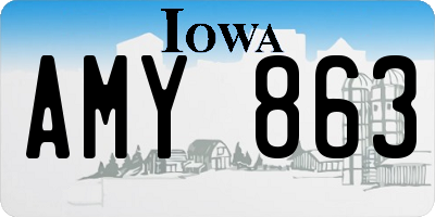 IA license plate AMY863