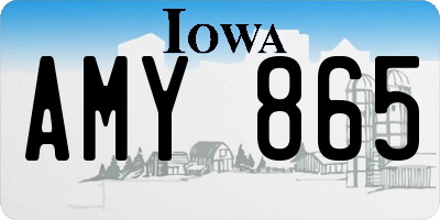IA license plate AMY865