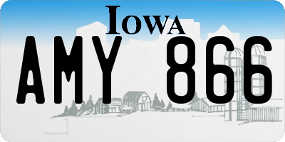 IA license plate AMY866