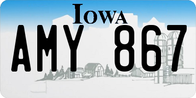 IA license plate AMY867