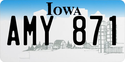 IA license plate AMY871