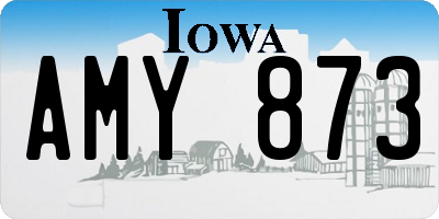 IA license plate AMY873