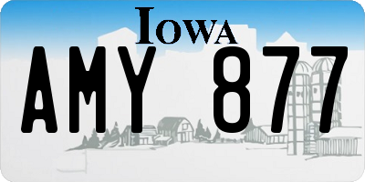 IA license plate AMY877
