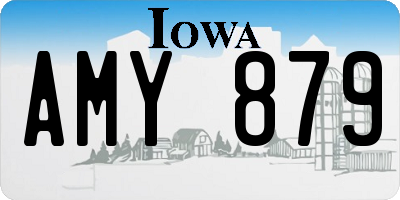 IA license plate AMY879
