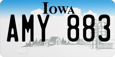 IA license plate AMY883