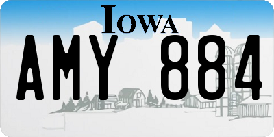 IA license plate AMY884