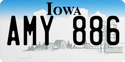 IA license plate AMY886
