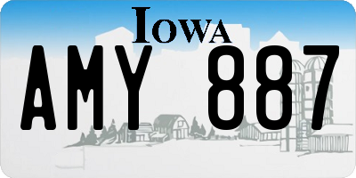 IA license plate AMY887