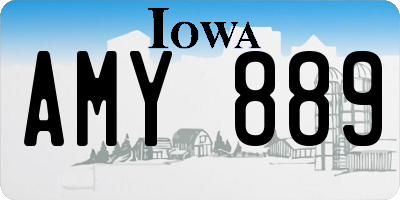 IA license plate AMY889