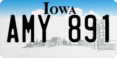 IA license plate AMY891