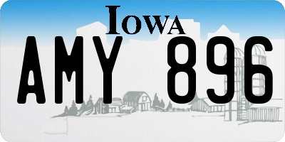 IA license plate AMY896